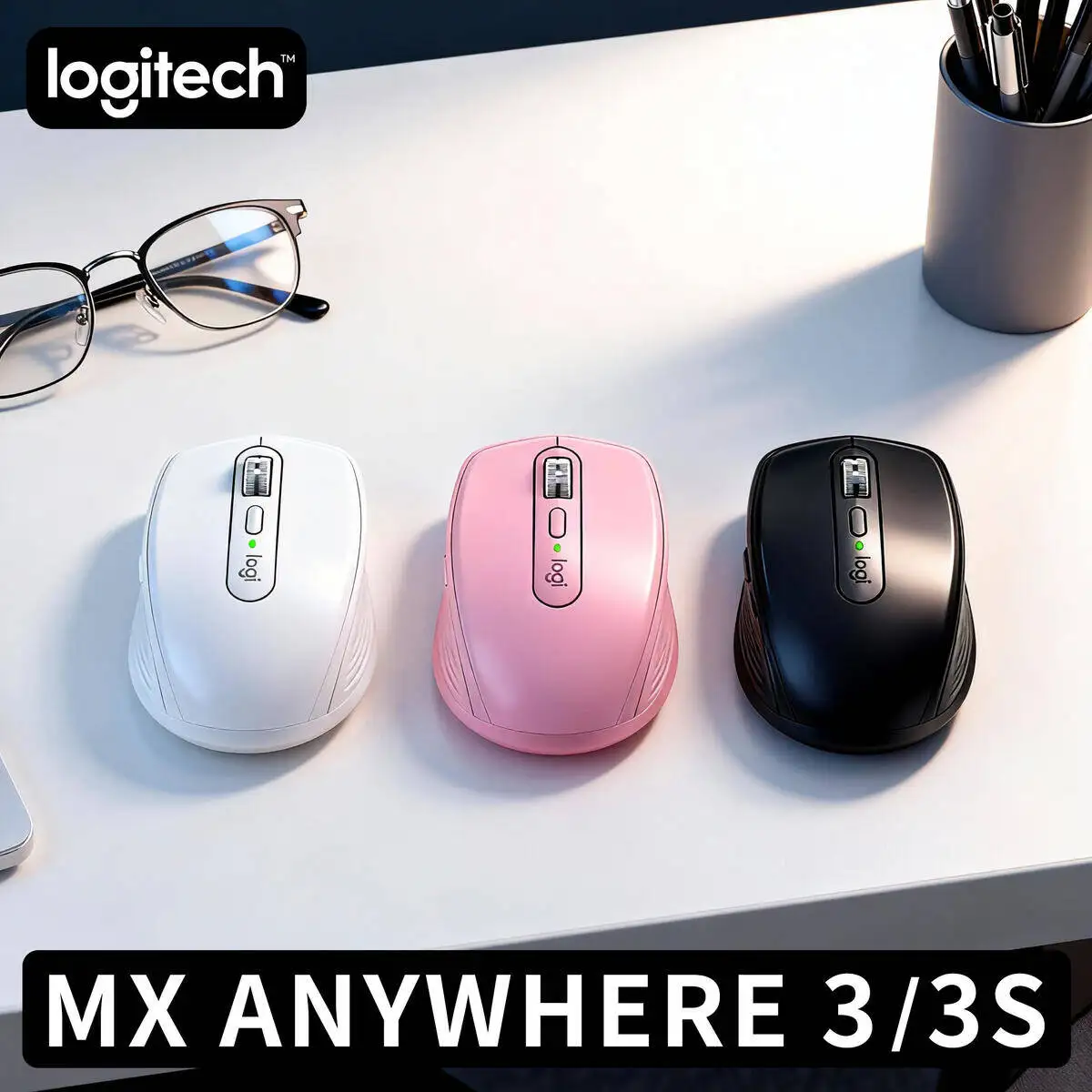 

Logitech Master Series MX Anywhere 3S Bluetooth Беспроводная бесшумная мышь Мягкий звук Офисный женский планшет