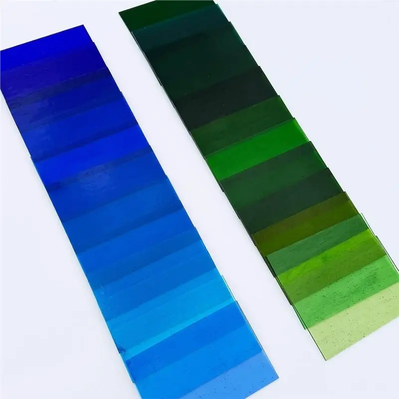 [ABFI!】 For Mosaics, Suncatchers& DIY Crafts 24 Sheets Transparent Stained Glass- Smooth Art Glass 6 X 4 Inch