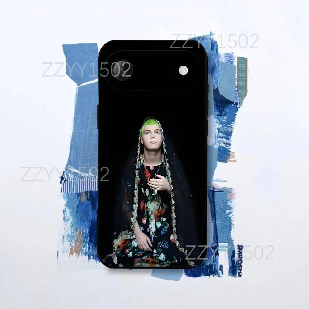 Funda de teléfono Rapper Yung Lean Ghosts para iPhone 17,16,15,14,13,12,Pro,Max,Plus,E,SE4,Air,Mini Funda negra