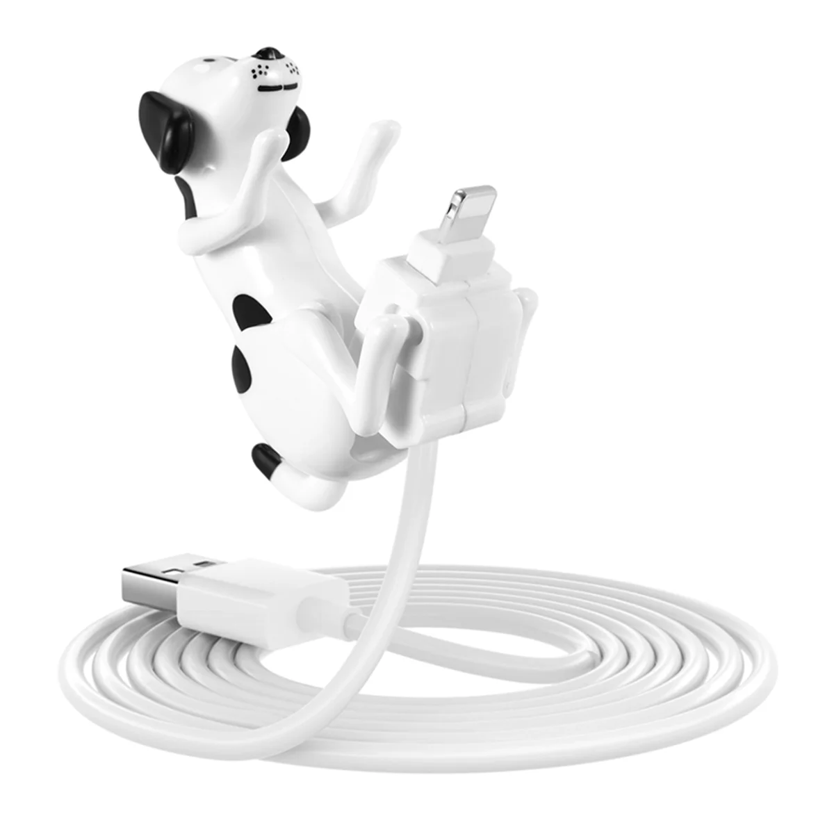 Kabel USB Zabawna ładowarka dla psa do iPhone'a 13/12/11 i innych, szybka ładowarka z ruchomym psem Spotty Dog Kabel USB