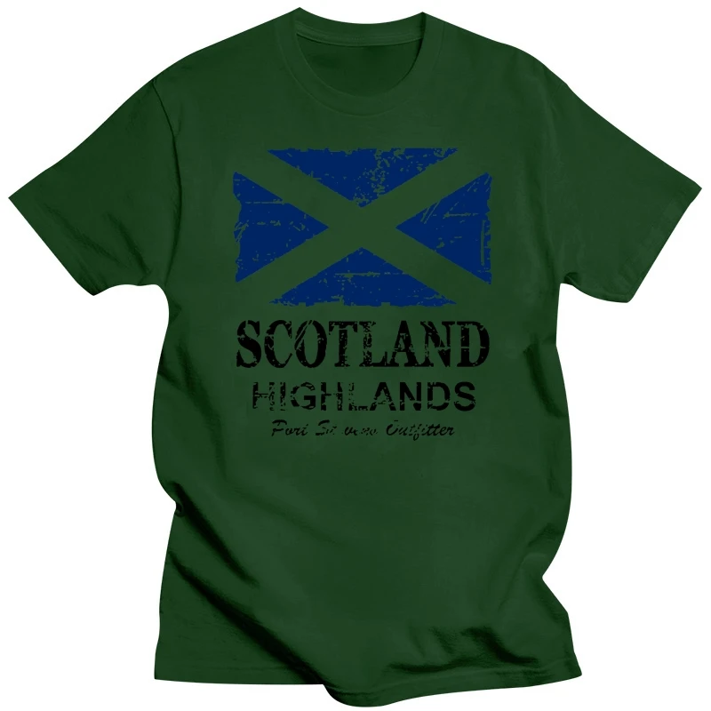 Scotland Scottish Flag T-shirt For Men Plus Size Cotton Team Tee Shirt 4XL 5XL 6XL Camiseta