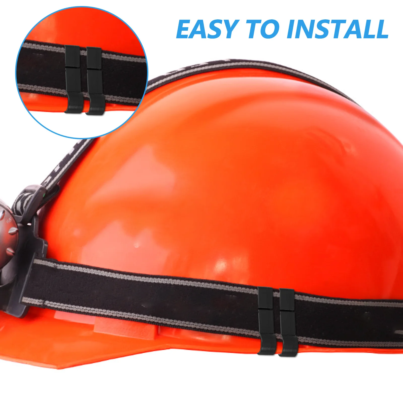 

30Pcs Headlight Hook Durable Plastic Large Design Work Headlamp Hardhat Hook Hooks Safety Tool