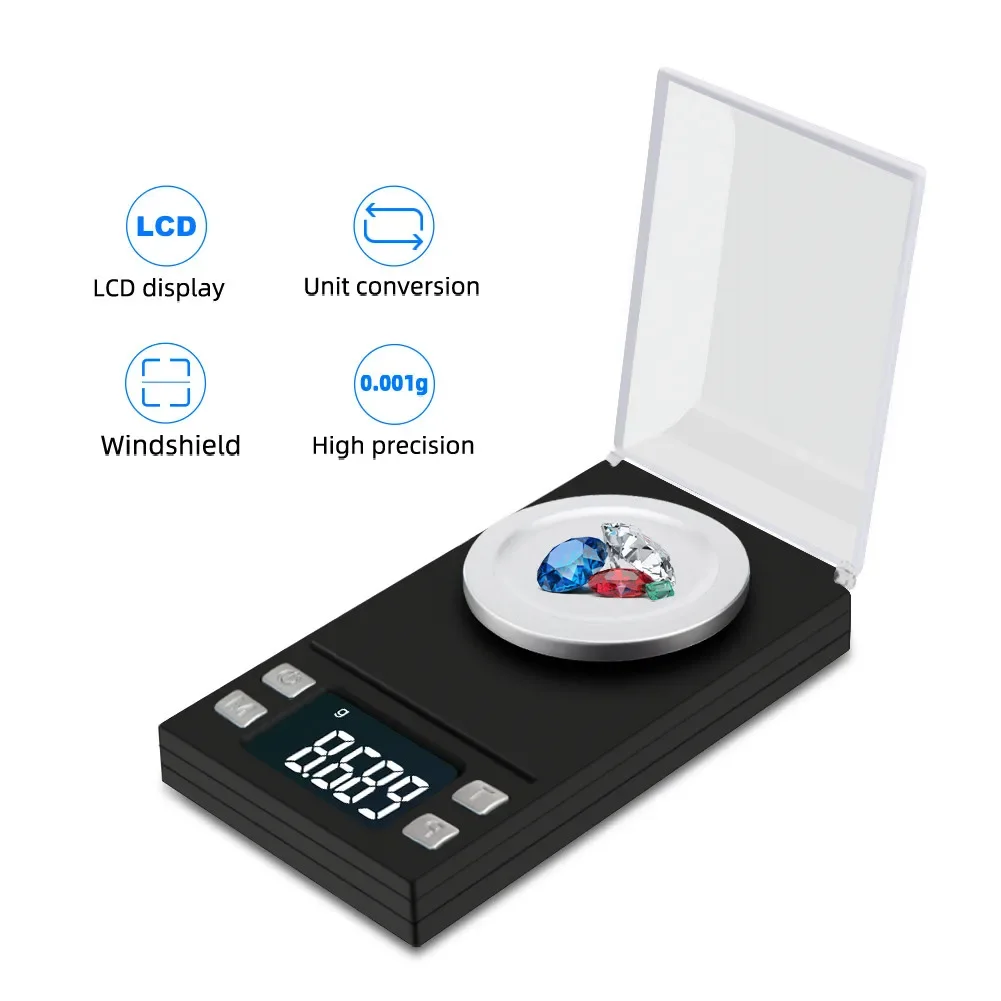 

Pocket Scales Electronic Precision Scales 0.001 LCD Digital Jewelry Medicinal Herbs Lab Weight Milligram Scale 20g