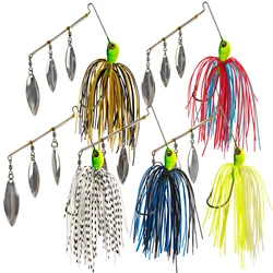 Free Fisher Spinnerbait Buzzbait para lubina con faldas y hoja metal