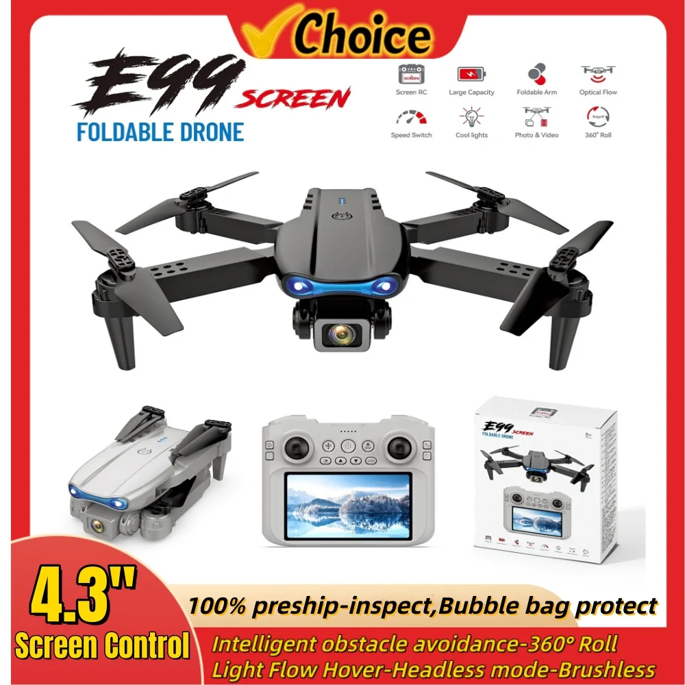 

New E99 MAX Drone 8K HD 4.3" Remote Control Headless Mode Helicopter 360 Flip Quadcopter Toys Mini Drone Kid Toy Gifts