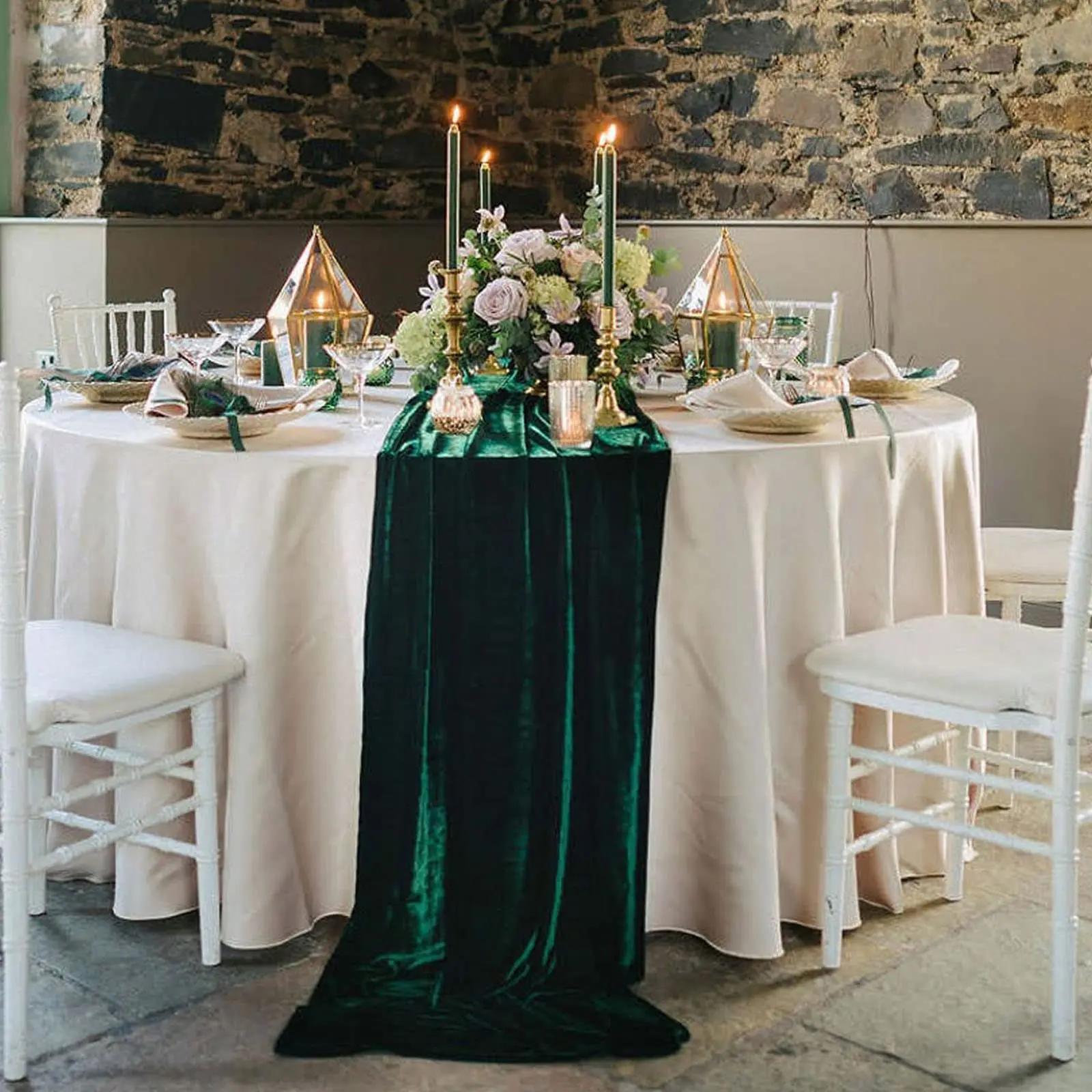 Luxurious Velvet Table Runner, Wedding Reception Decorations,Soft Velvet Fabric, Table Linen Overlay, Wedding Table Runners