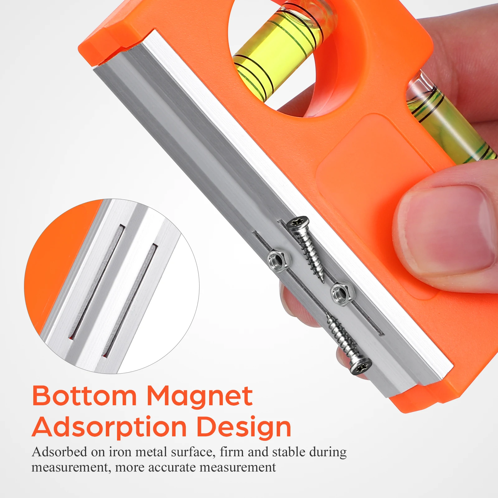 2pcs Mini Level Ruler High Tool Digital Aluminum Alloy Spirit Level Horizontal Measuring Instrument Portable