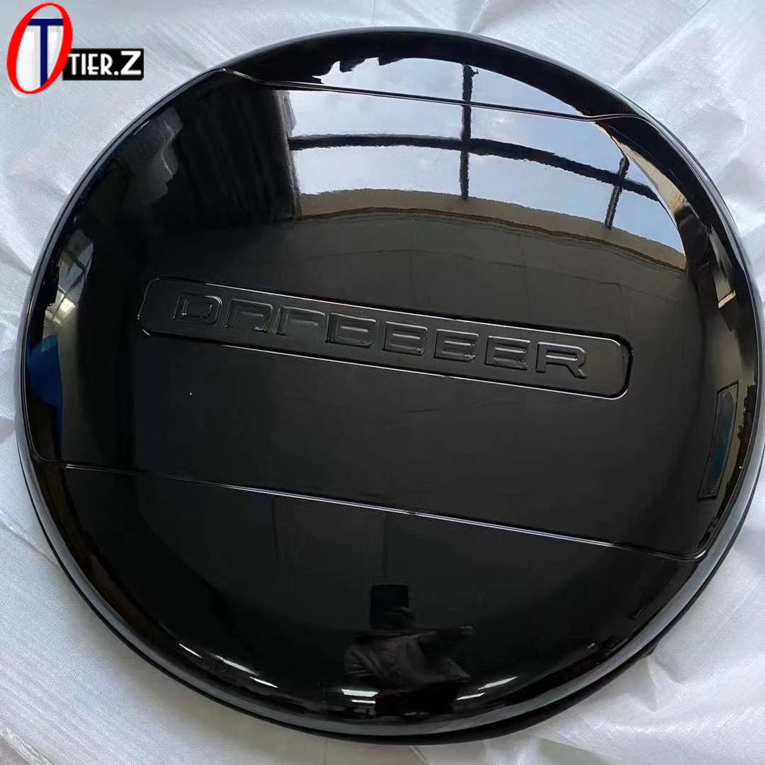 غطاء إطار احتياطي للسيارة لاند روفر ديفندر 90 110 نمط تحويل ABS البلاستيك عجلة قذيفة الإطارات اكسسوارات التصميم الأسود