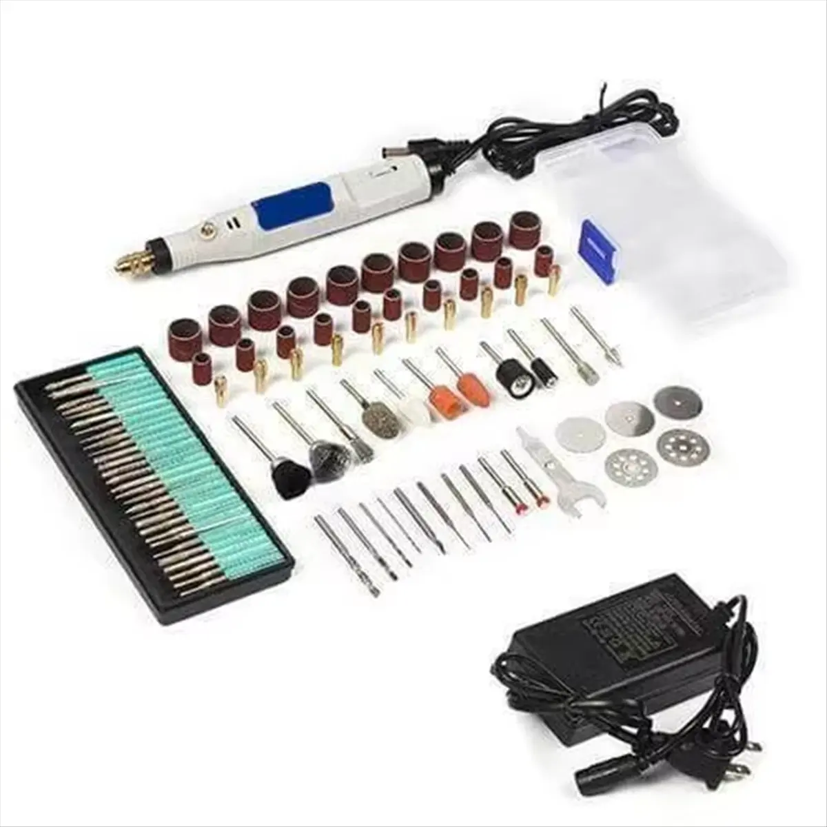 TOP RATED~18V Engraving Pen Mini Drill Rotary Tool with Grinding Accessories Set Mini Engraving Pen 76 Pieces Set EU Plug
