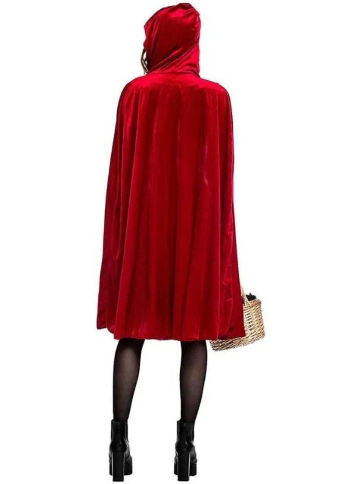 loween Little Red Riding Hood Role-plang Cape Stage Performance Red Hat Polyester Material Traditional Chinese Costume