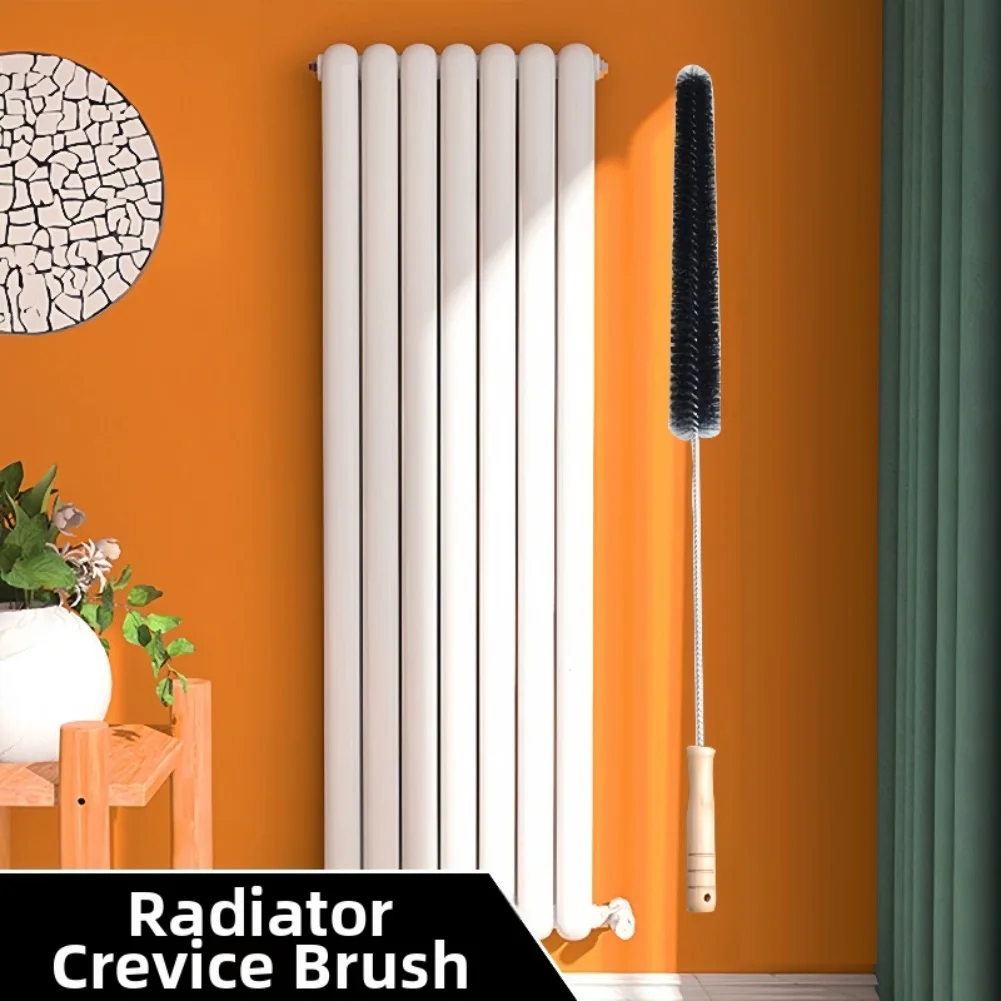 1pc Radiator Cleaner Brush Multi-Purpose Bendable Long Thin Cleaner Duster Cleaning For Vents Air Conditioners