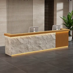 Luxury Office Reception Desks Counter Table Beauty Salon Reception Desks Chinese-style Bancone Per Negozio Salon Furniture