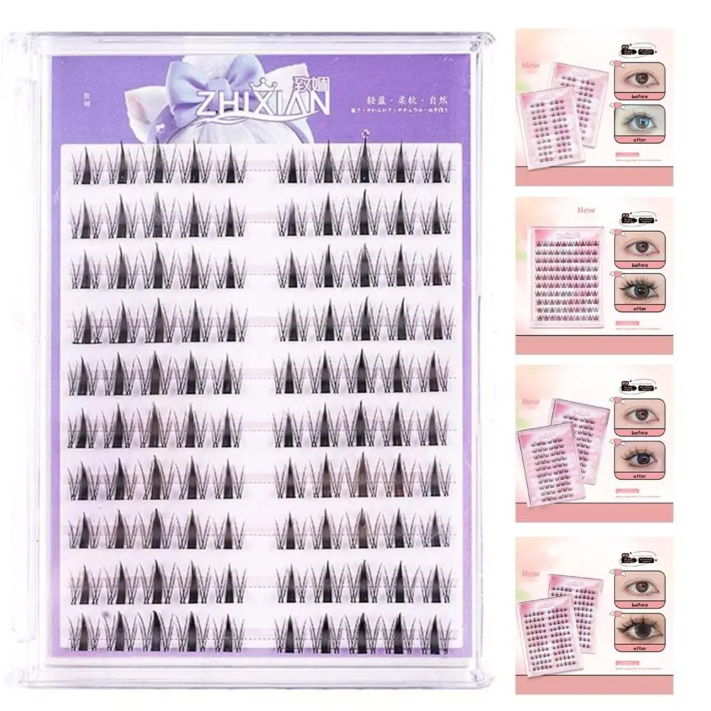 Cílios Postiços Reutilizáveis de Alta Qualidade, Autoadesivos, Naturais, 10 Fileiras de Cílios em Grupo, Sem Cola, Cílios Macios Idol