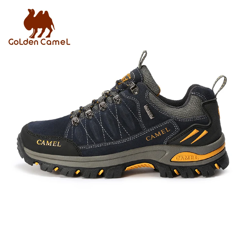 GOLDEN CAMEL Outdoor Hiking Shoes Cow Suede Male Sneakers Non-slip Wear-resistant Trekking Shoes for Men 2023 Spring New