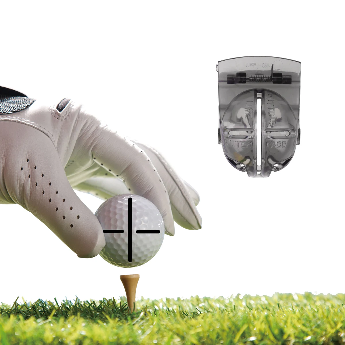 

5Pcs Golf Ball Liner Template Easy Pick Up Draw Straight Lines Helpful Marking Swing Putting Training Black Ball Liner