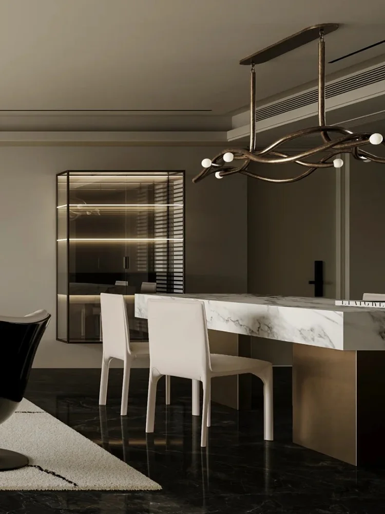 Italy 2026 New Modern Design Chandeliers Textured Understated Luxury Home Decoration LED E27 Dimmable Lightings For Dining Room