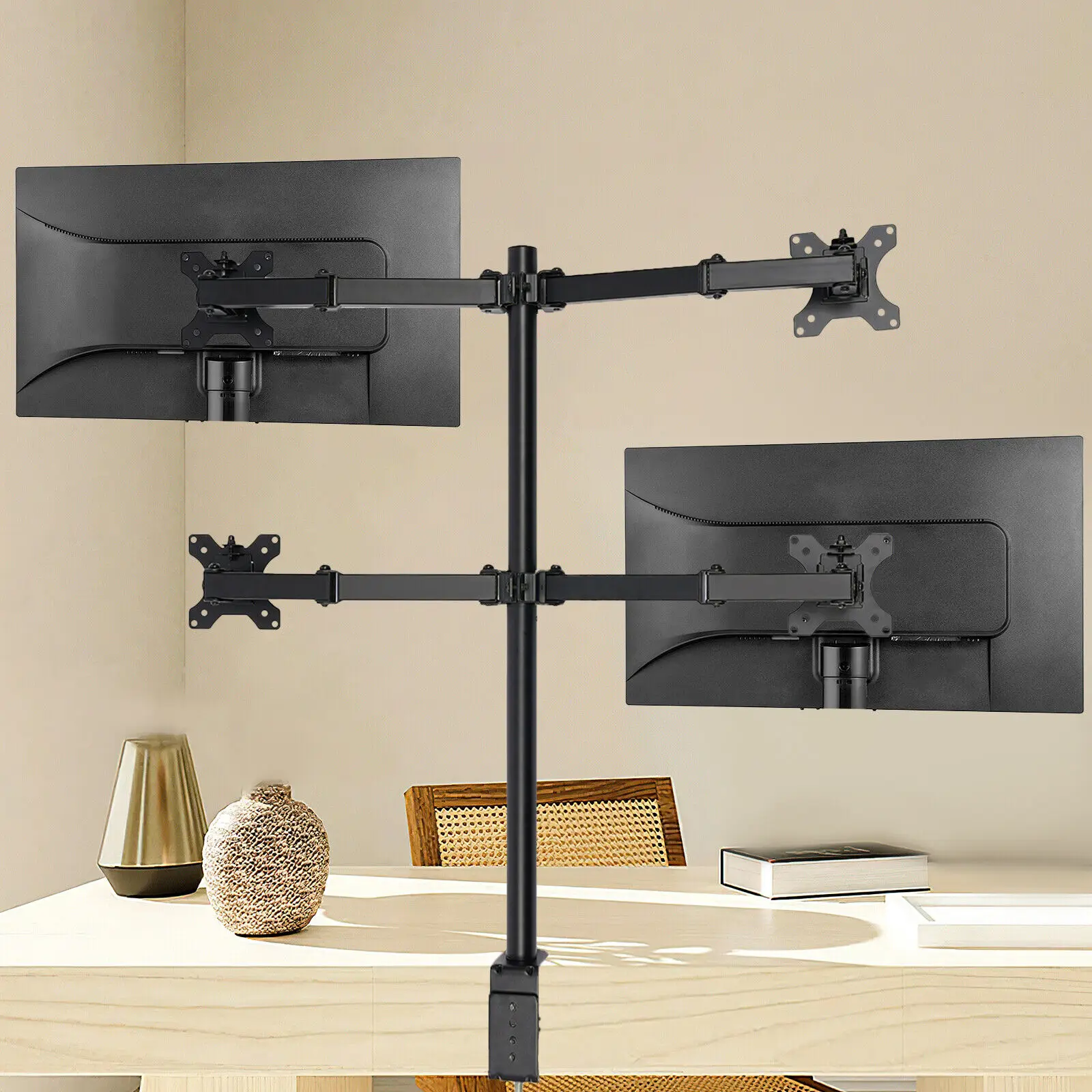 4pcs 10-27inch TV Wall Mount Tilt Slim Bracket LCD Flat Screen Display Racks