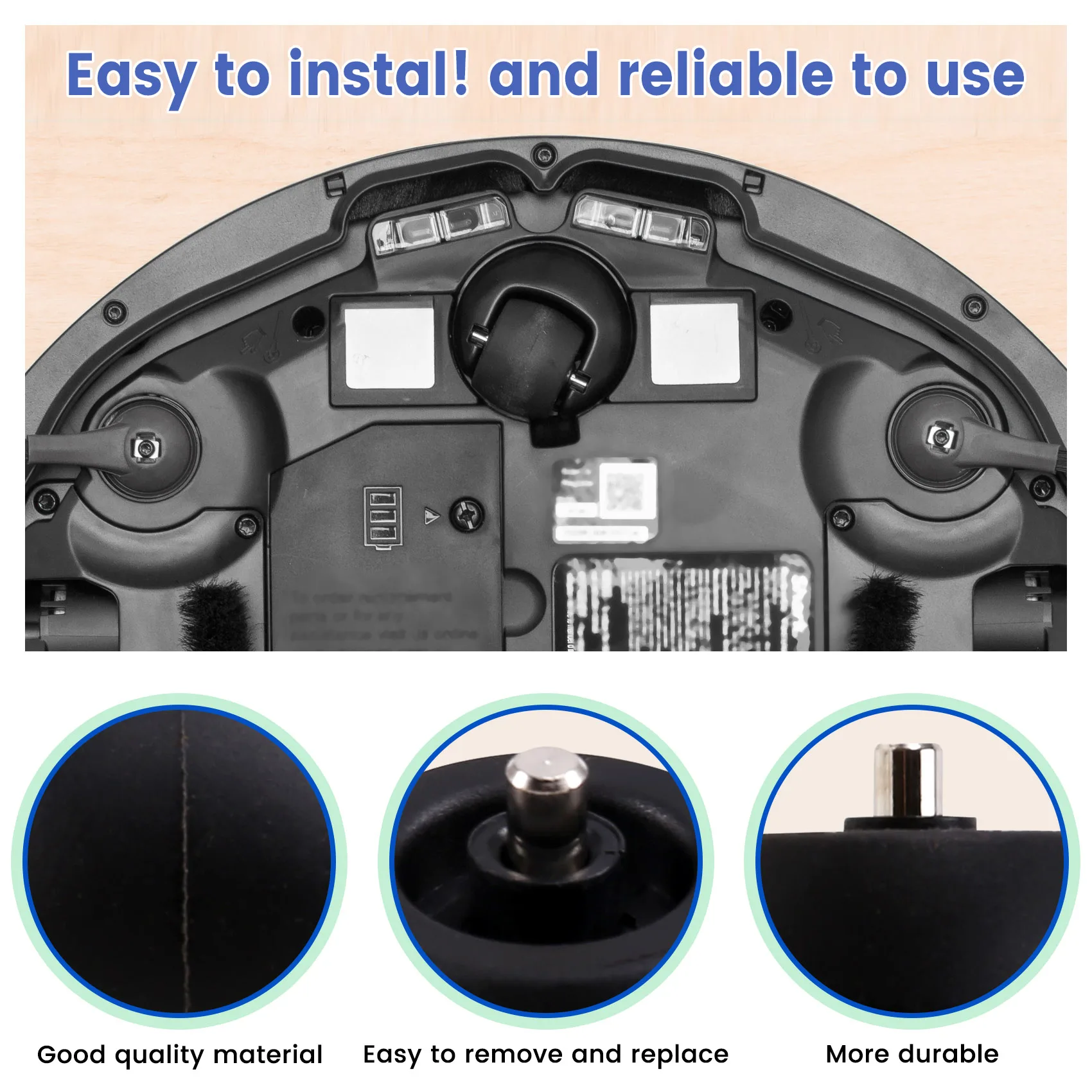 AEE4-Spare Parts Replacement Kit For Shark IQ Robot Vacuum Cleaner RV1001AE/RV2001AE