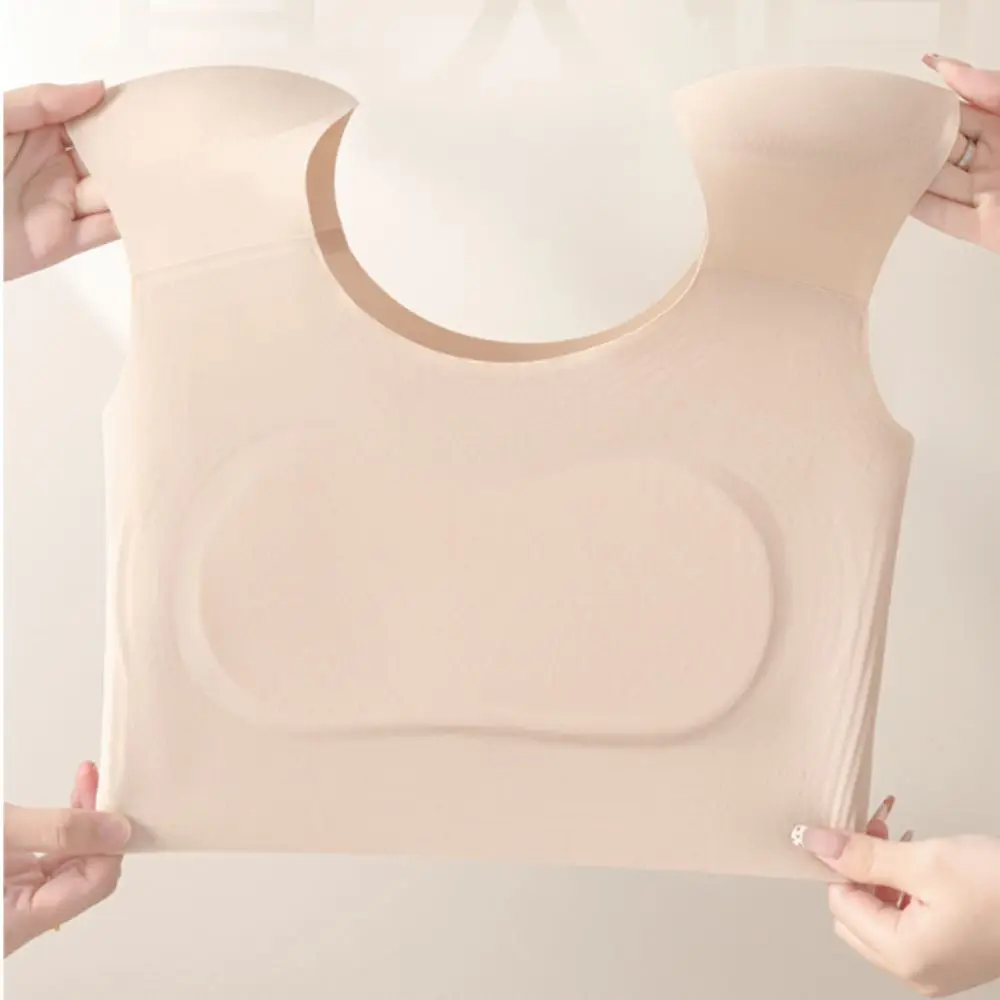 Elastic Seamless Right-angle Shoulder Bra Chest Binder Invisible Shoulder Pad Vest Bustier Lingerie Wireless Bra Oversize