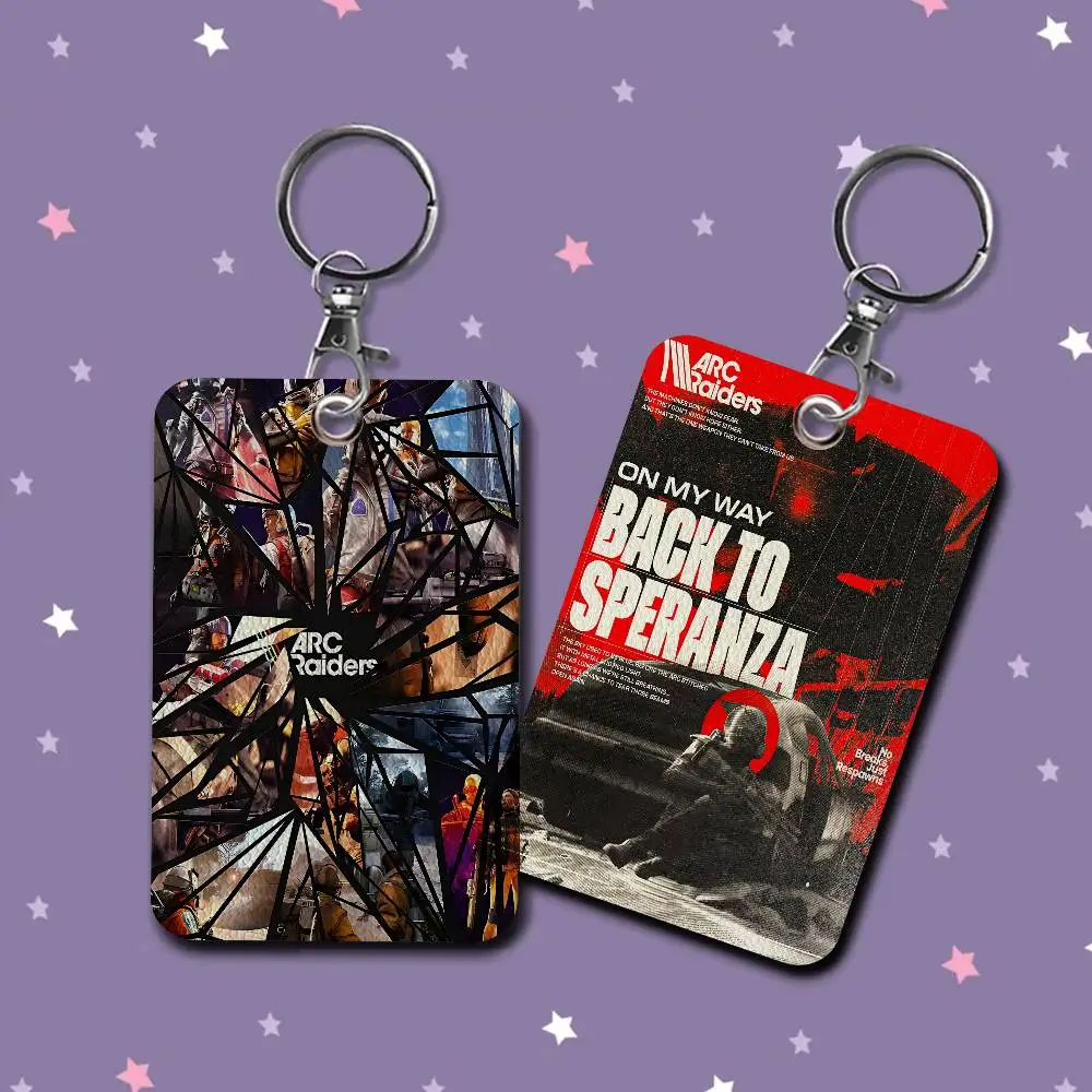 Game A-arc Raiders Cute Cartoon Inteated Elevator Card Acc Control Card Keychain Protective Cover Gift Keychain