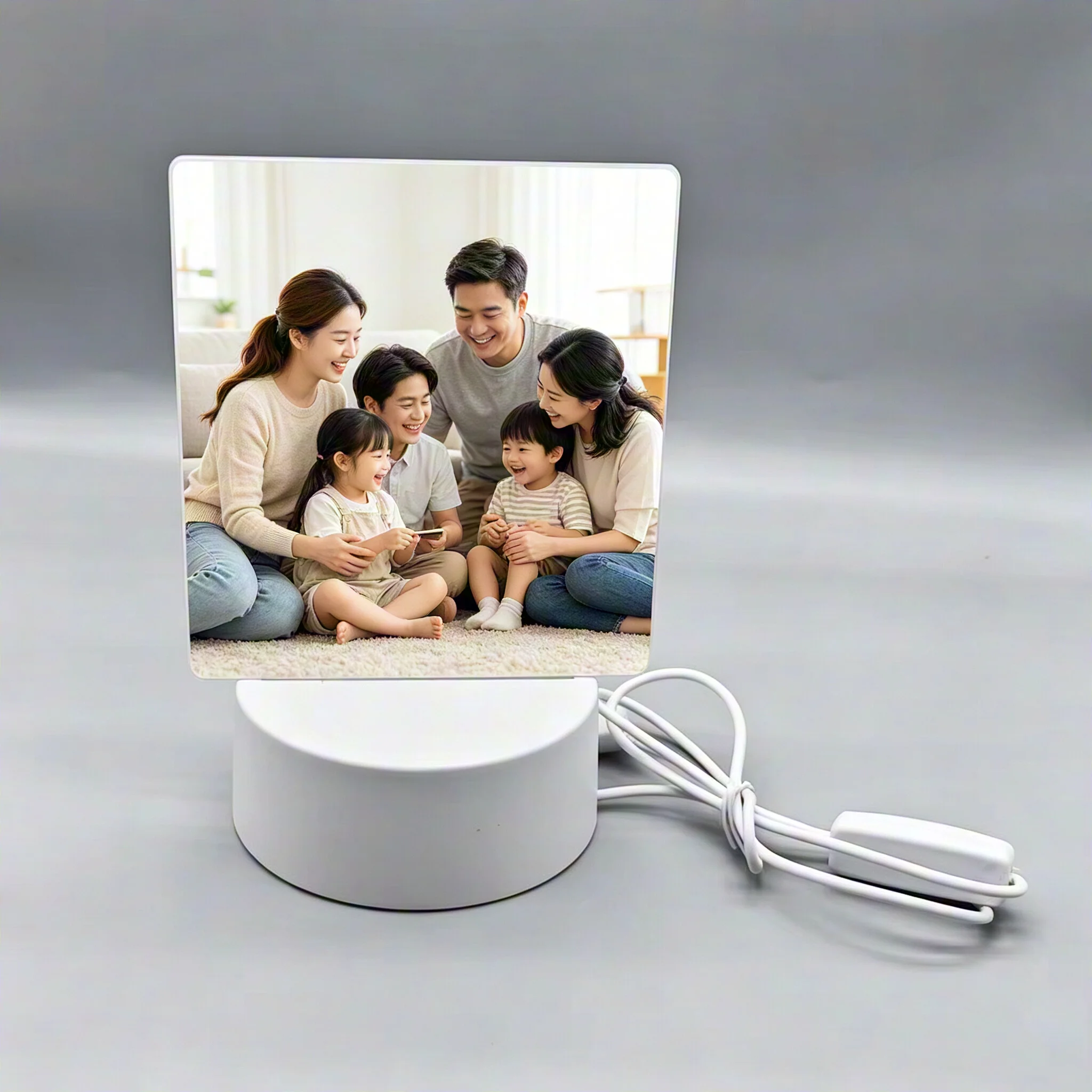 5sets Printable Sublimation Blanks Acrylic Photo Lantern Picture Frame With Stand For Christmas Party Wedding Hotel Home Decor
