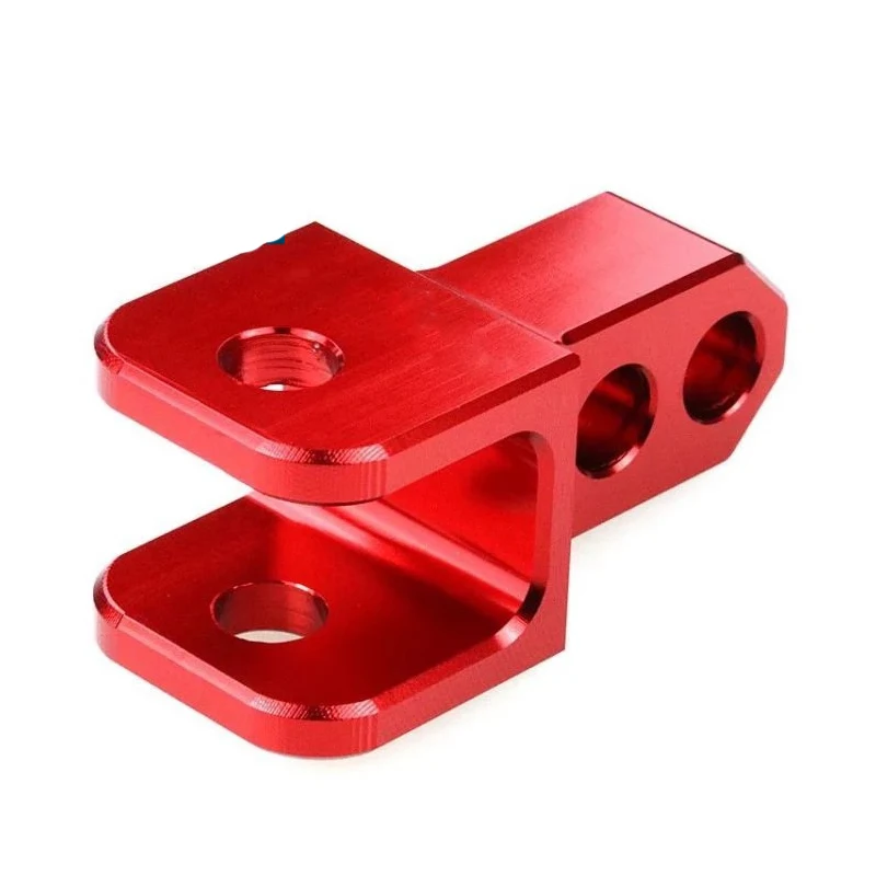 Custom CNC Milling Red Anodized Aluminum Automotive Shock Absorber Heightener CNC Machined Shock-Absorbing Pads