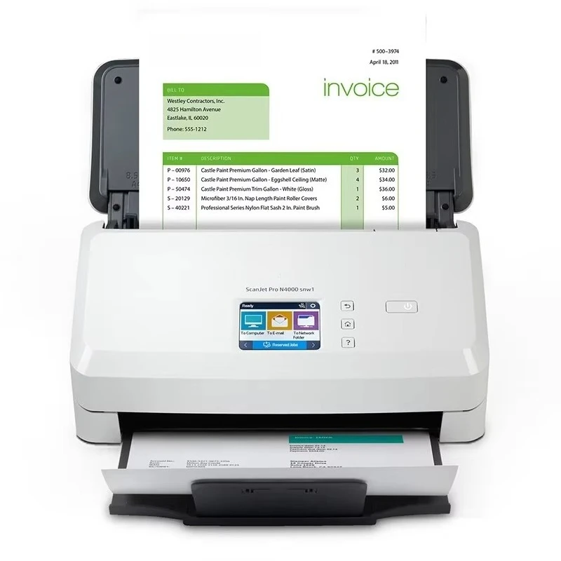 High-Speed Automatic Duplex A4 Document Scanner 4000snw1 - Sheet-fed, 40 Pages/80 Sides, Network Sharing, in Stock