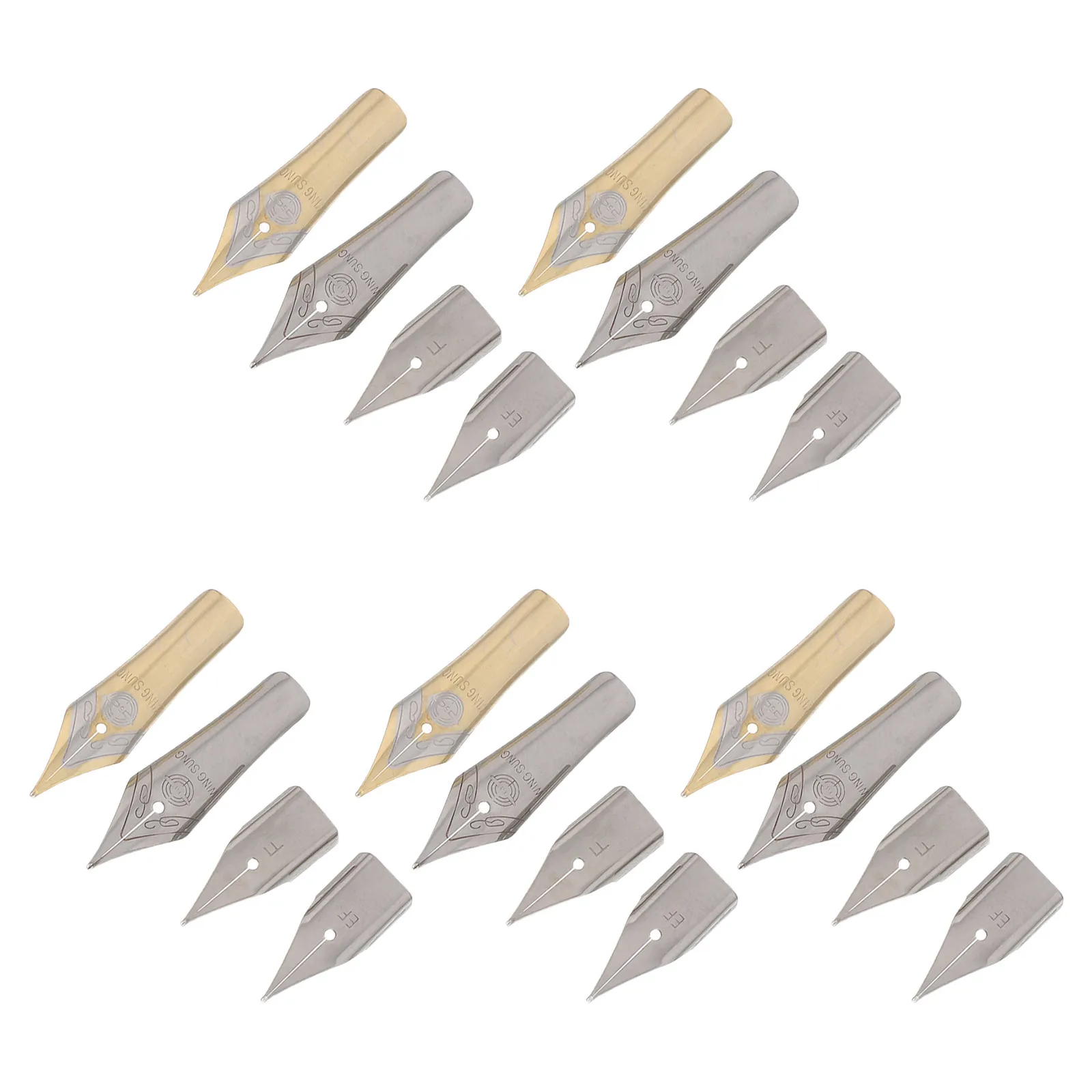 

20Pcs Universal Fountain Pen Nibs Replacement Fine Metal Tips for Calligraphy Painting Signing and Drawing Spare Steel Nib