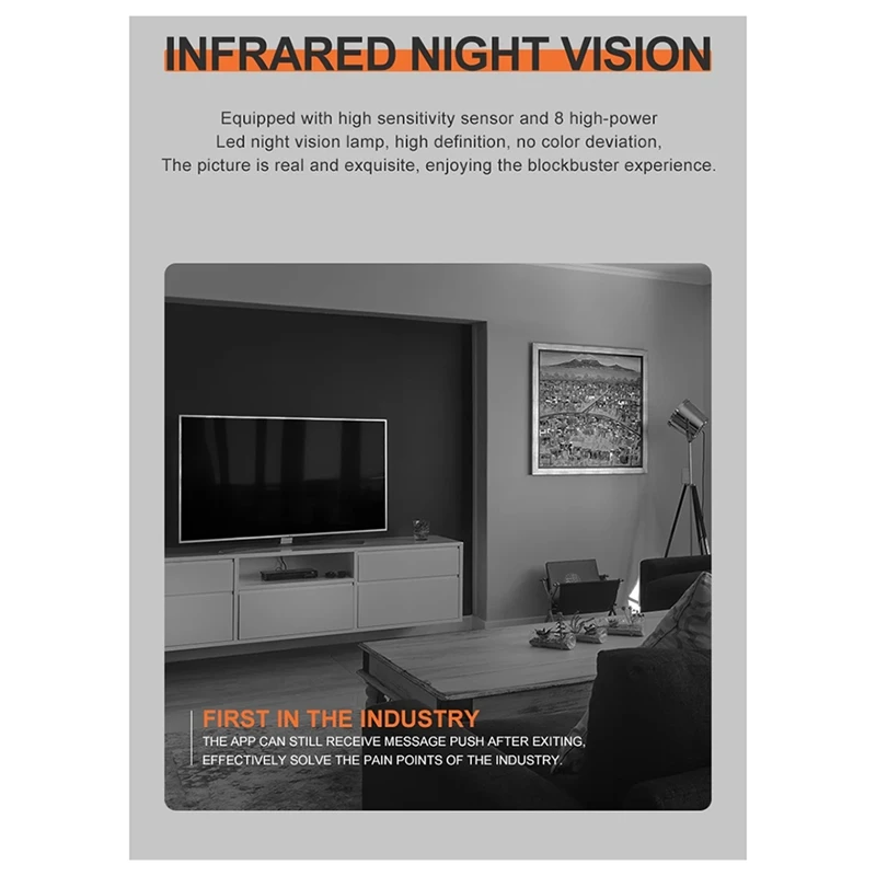 AB09-Tuya Batteria intelligente Sorveglianza Wifi wireless impermeabile, Visione notturna a infrarossi Sorveglianza PIR wireless domestica esterna