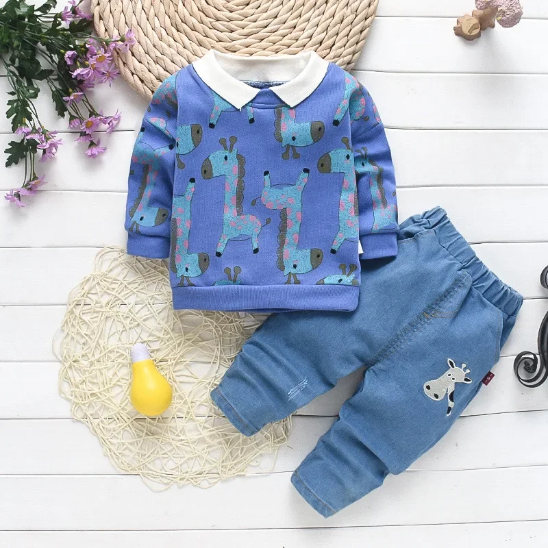 Boys Long Sleeve Sweatshirt 2-Piece Outfit  Autumn