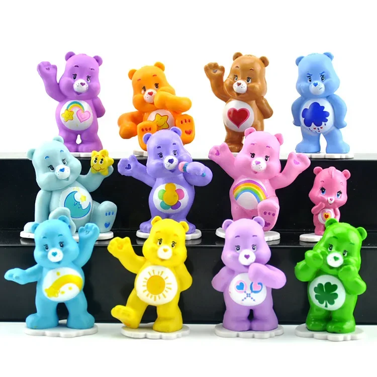 12Pcs/set New PVE PVP lovel Feeling Rare weather bear Figure Model Limited Collection Toy Gift For Child Boy Girl Adult