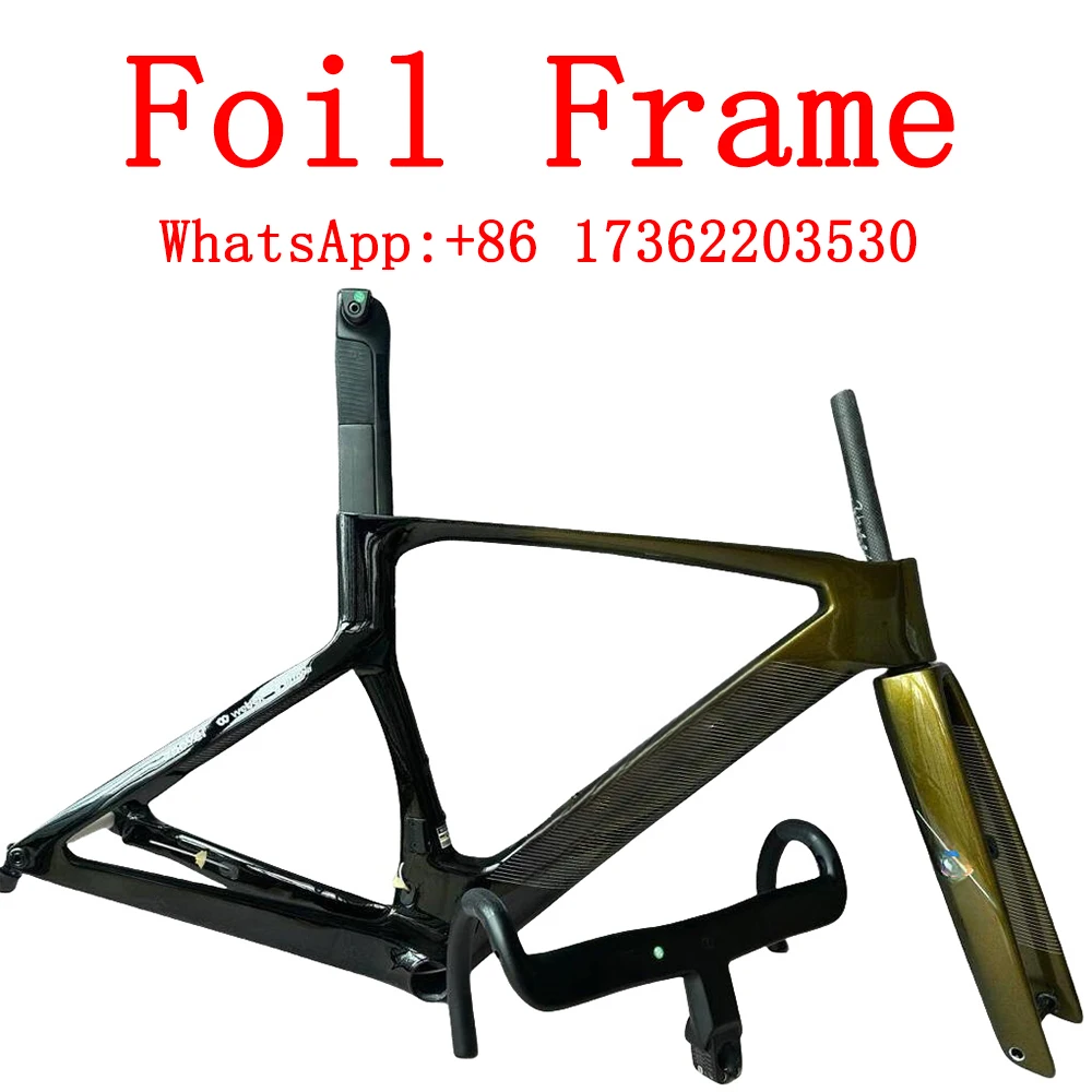 2025 Foil Carbon Road Bike Frame Carbon Frames Road Bike Carbon Bicycle Frameset Racing Frame Handlebar Chamelon Color 04