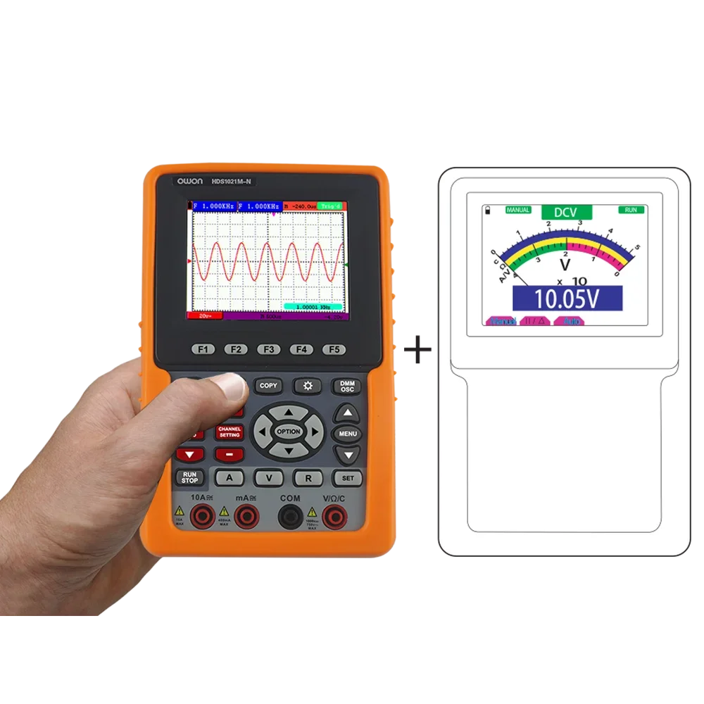 OWON 2 In 1 Handheld Digital Oscilloscope Multimeter 20Mhz 60Mhz 100Mhz Single Channel Portable DSO