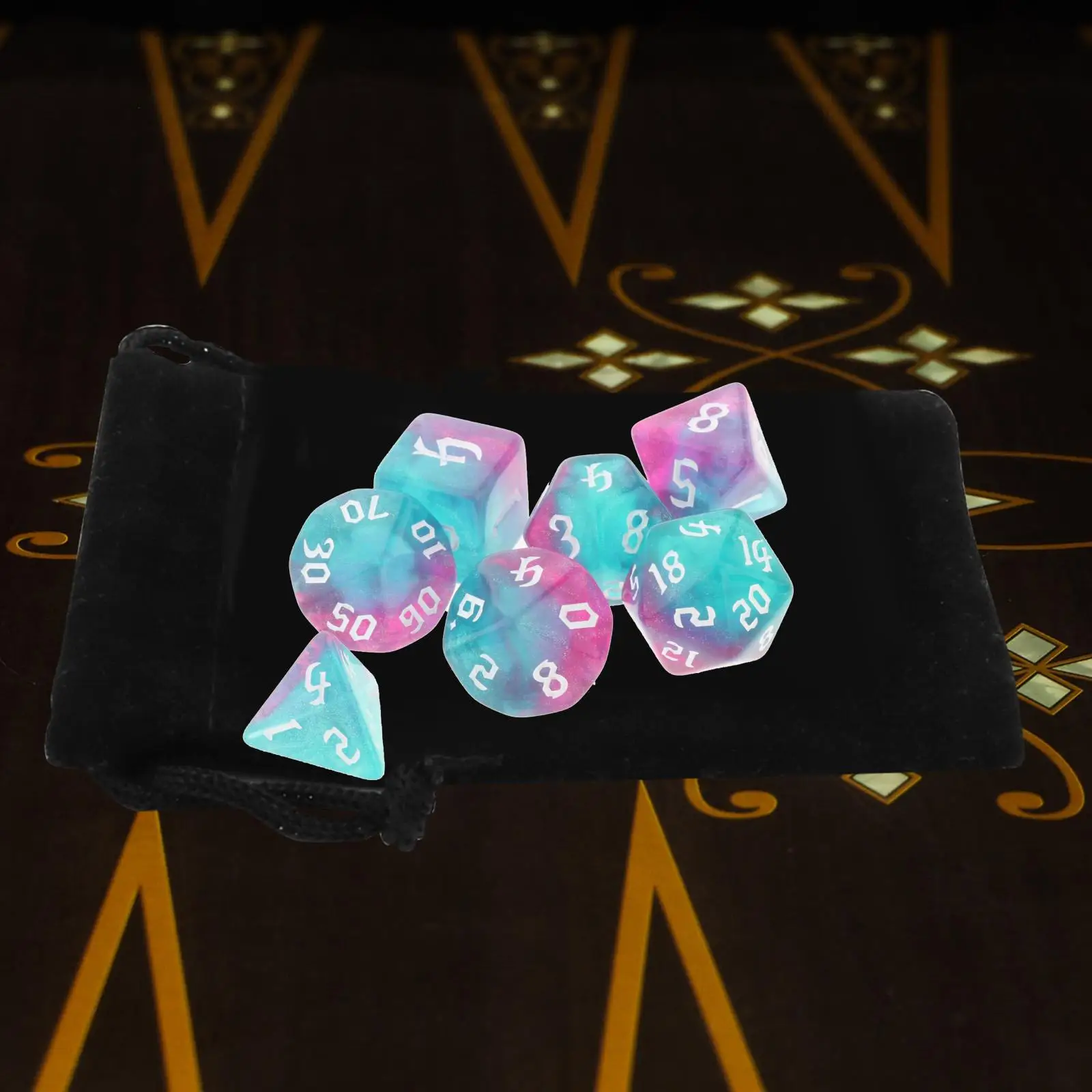 

Набор многогранных игральных костей D8, D10, D12, D20 для вечеринок и обучения математике (DND)