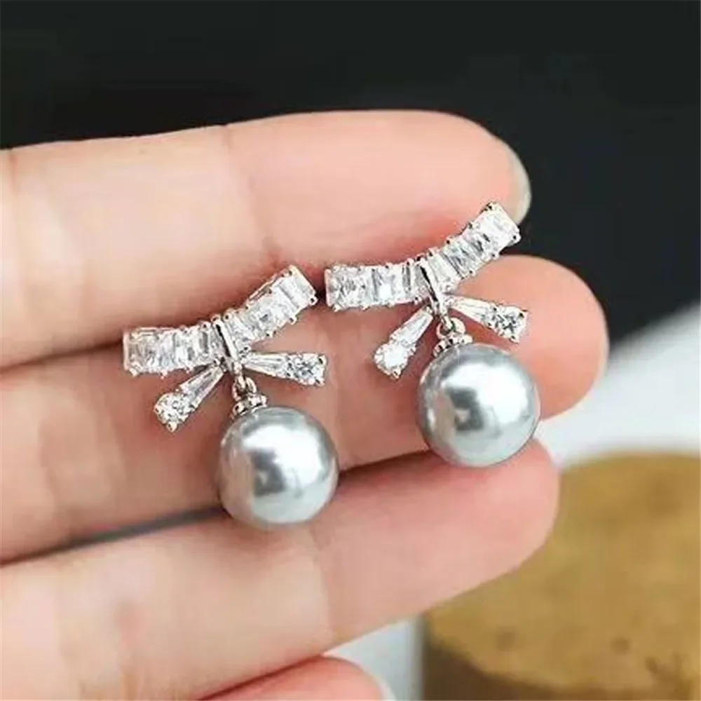 

925 Silver Pearl Beads Stud Earrings Setting Base Diy Jewelry Making Findings&Components No Pearl E027