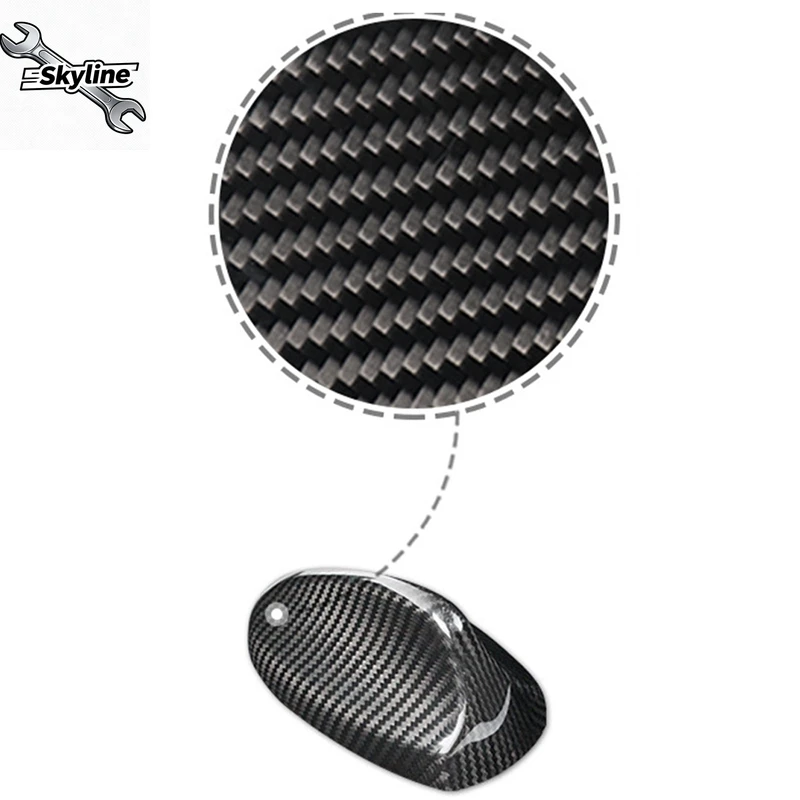 Real Carbon Fiber Roof Shark Fin Antenna Cover Sticker for Accessories Exterior Trim