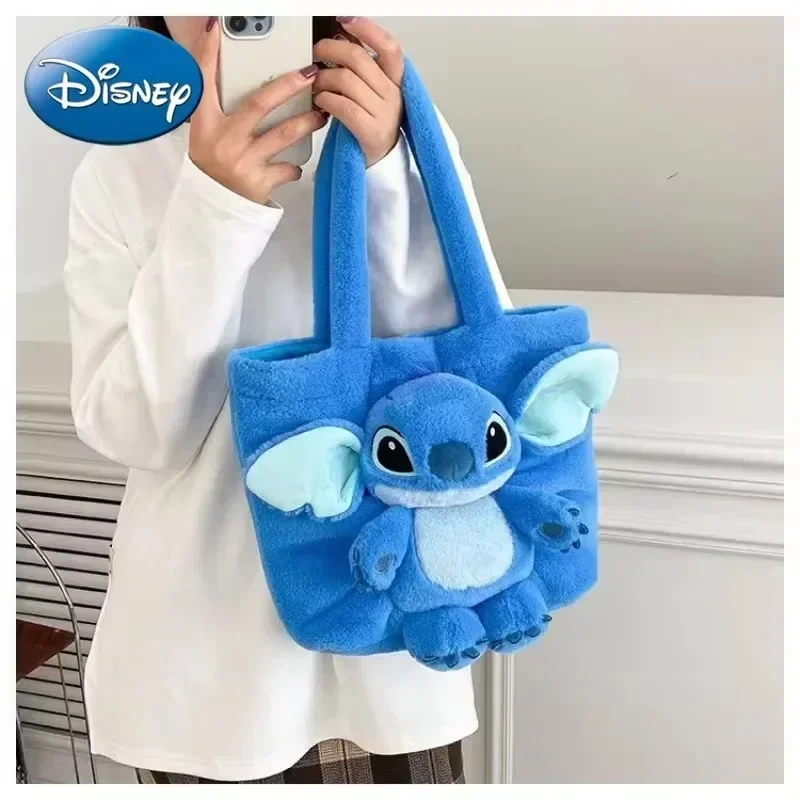 

New Cartoon Plush Doll Shoulder Bag Sweet and Cute%% Soft Handbag%% For Girls Stitch Strawberry Bear Tote Bag&*&