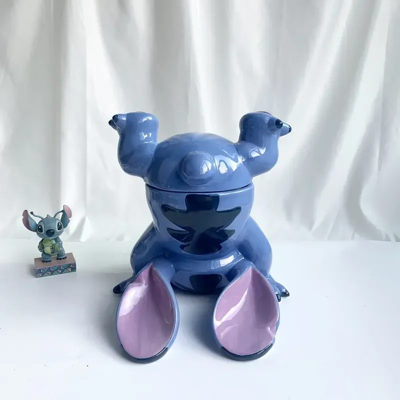 Disney\'S New Stitch Pumpkin Ceramic Cute Storage Can Cartoon Candy Can Home Storage Can Home Decoration Gift For Boys And Girls