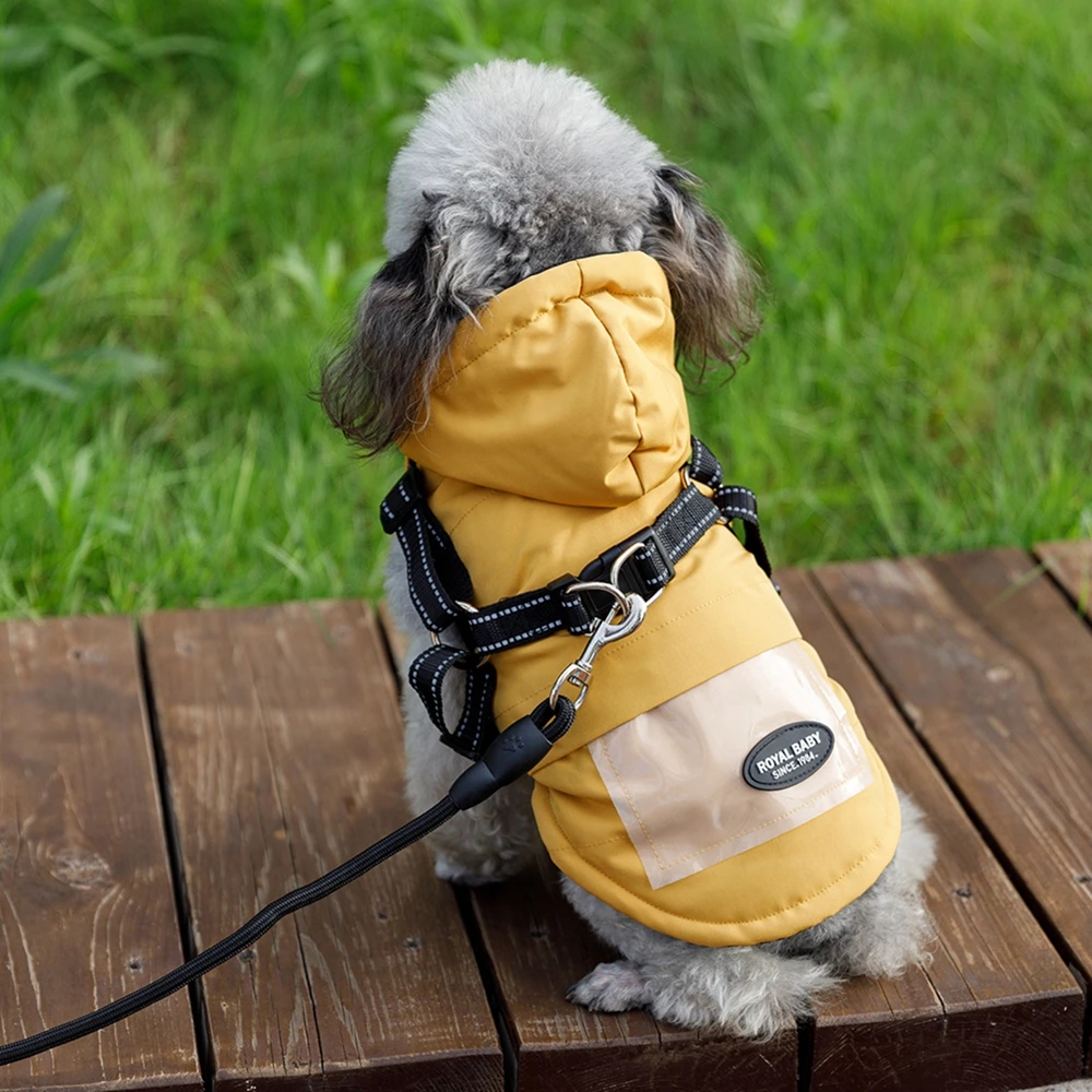 Warm Winter Dog Clothes For Small Big Dog Wind Coat Windbreaker French Bulldog Hoodie For Dogs Clothes Jacket Chihuahua Dog Face