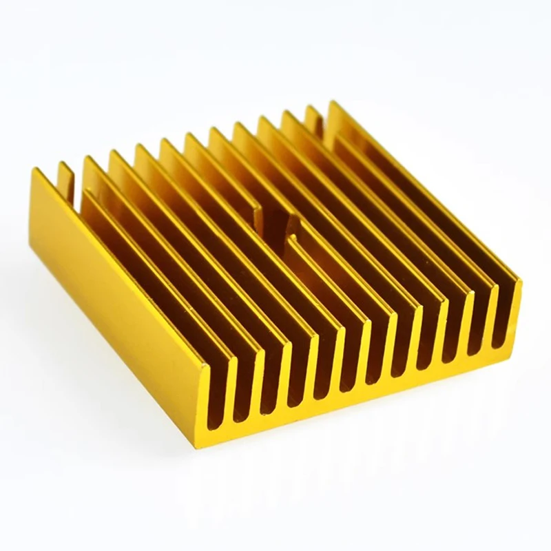 Gold 3D printer accessories 40 × forty × 11 heatsink MK7, MK8 extruder universal gold