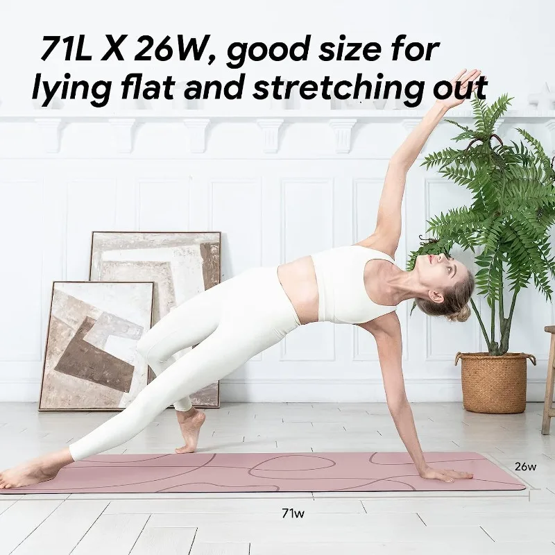 YTYIN Custom Advanced 4mm Thick Eco-friendly Sports Fitness Home Workout Anti Slip Tear Pink Large Yoga Mat Rank