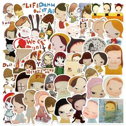 50PCS Japan Nara Yoshitomo Stickers Cute Decal Laptop Motorcycle Luggage Snowboard Fridge Phone Car Waterproof Sticker