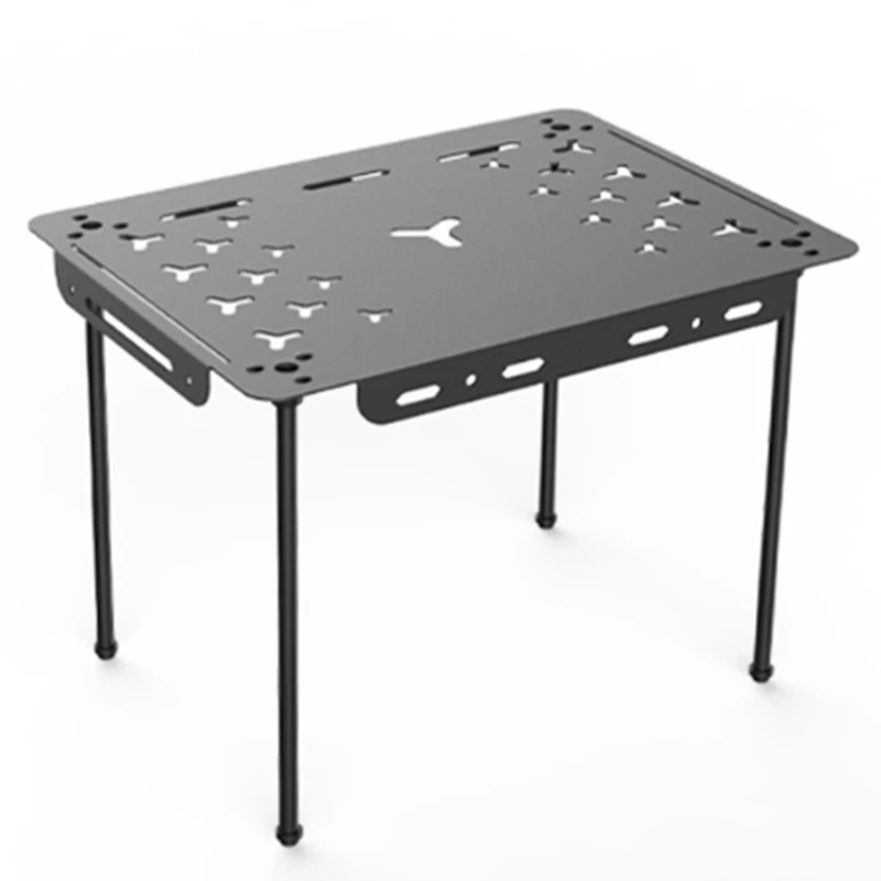 1 Set Aluminum Panel Splicing Folding Table Portable Adjustable Folding Table Camping Dining Table Outdoor