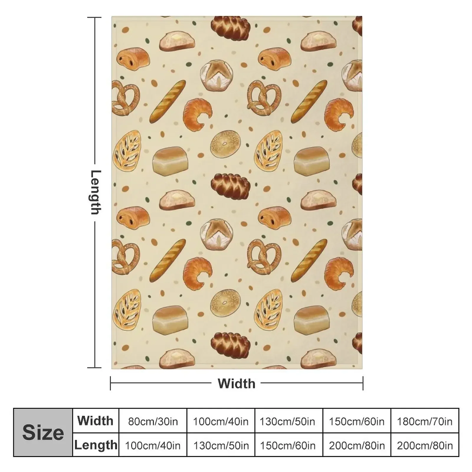 New Delicious Baked Goods Throw Blanket