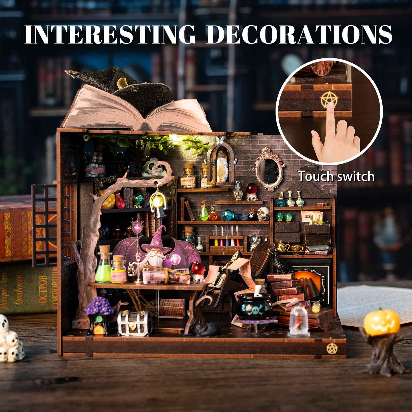 Maison magique de la Jungle en bois, bricolage, Kits de modèles miniatures, maison de poupée avec meubles, Puzzle 3D pour amis, cadeaux d'anniversaire