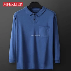 Autumn Winter Plus Size 150kg 9XL Male Polos Shirt 6XL 7XL 8XL Long Sleeve Home Men Shirts