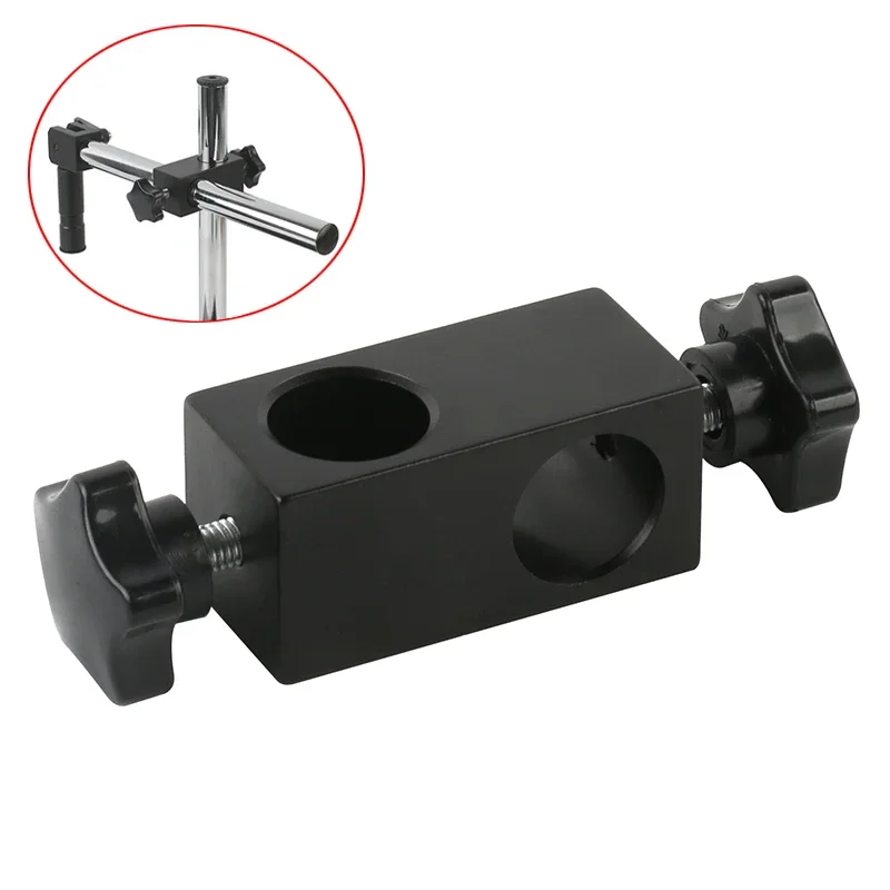 25MM Cross Bracket Bearing Column Tube Fixing Connecting Piece Clamp for Stereo Microscope Single Arm Rotating