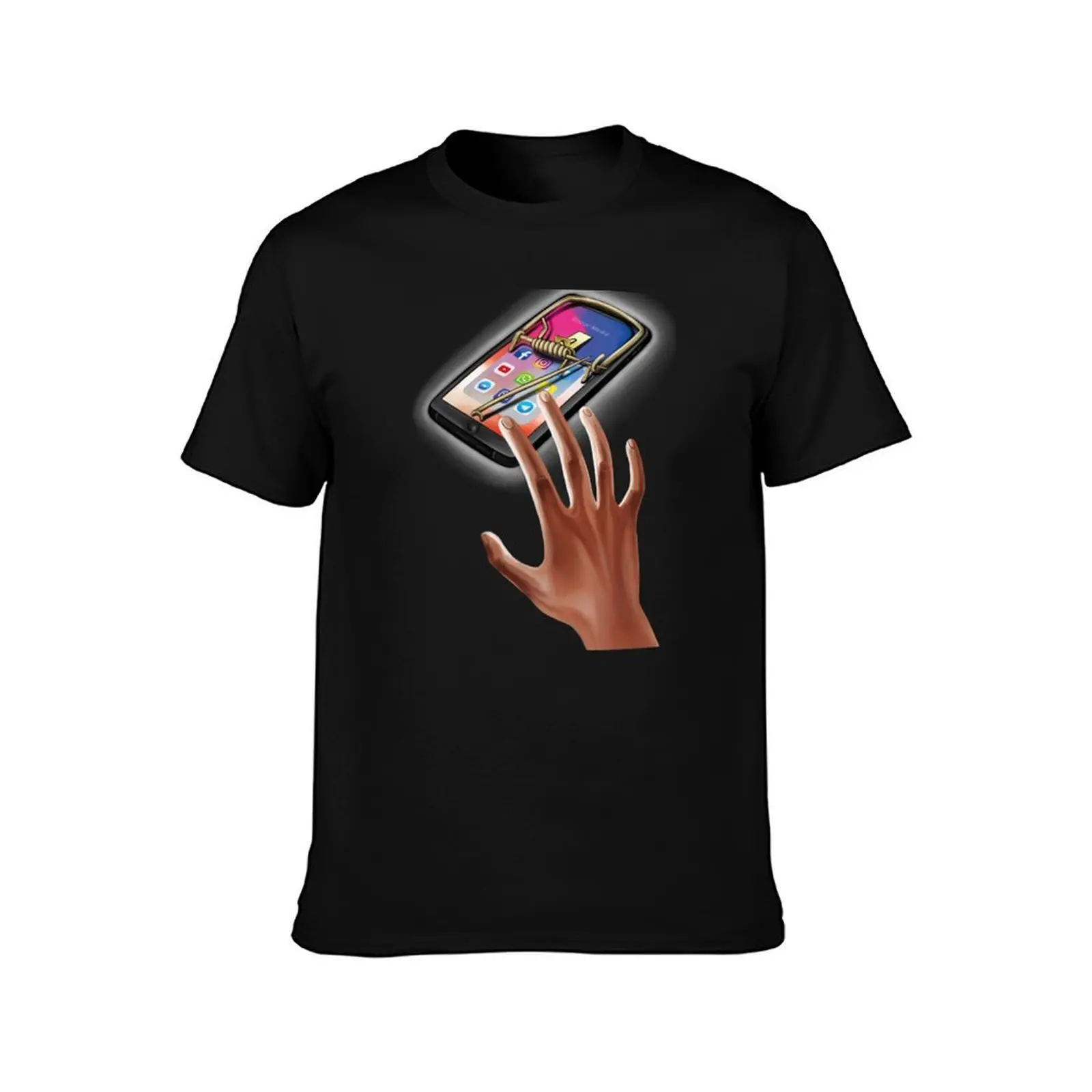Mouse Trap Device T-Shirt Basic Plain Tee for Spring and Summer