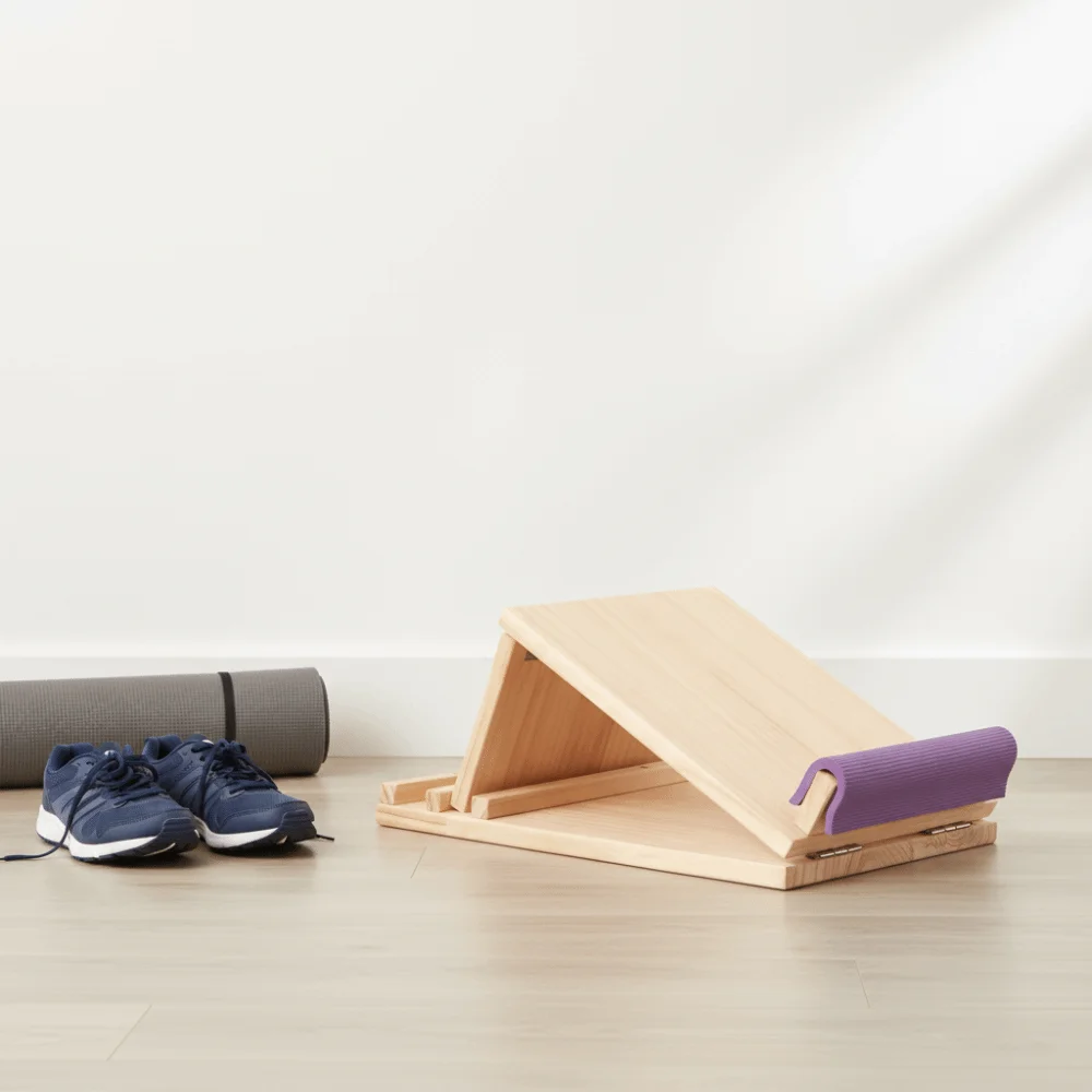 Placa de cordones plegable de madera maciza, Pedal inclinado, Pedal de masaje de pies, equipo de Fitness, Pedal corporal de grado profesional