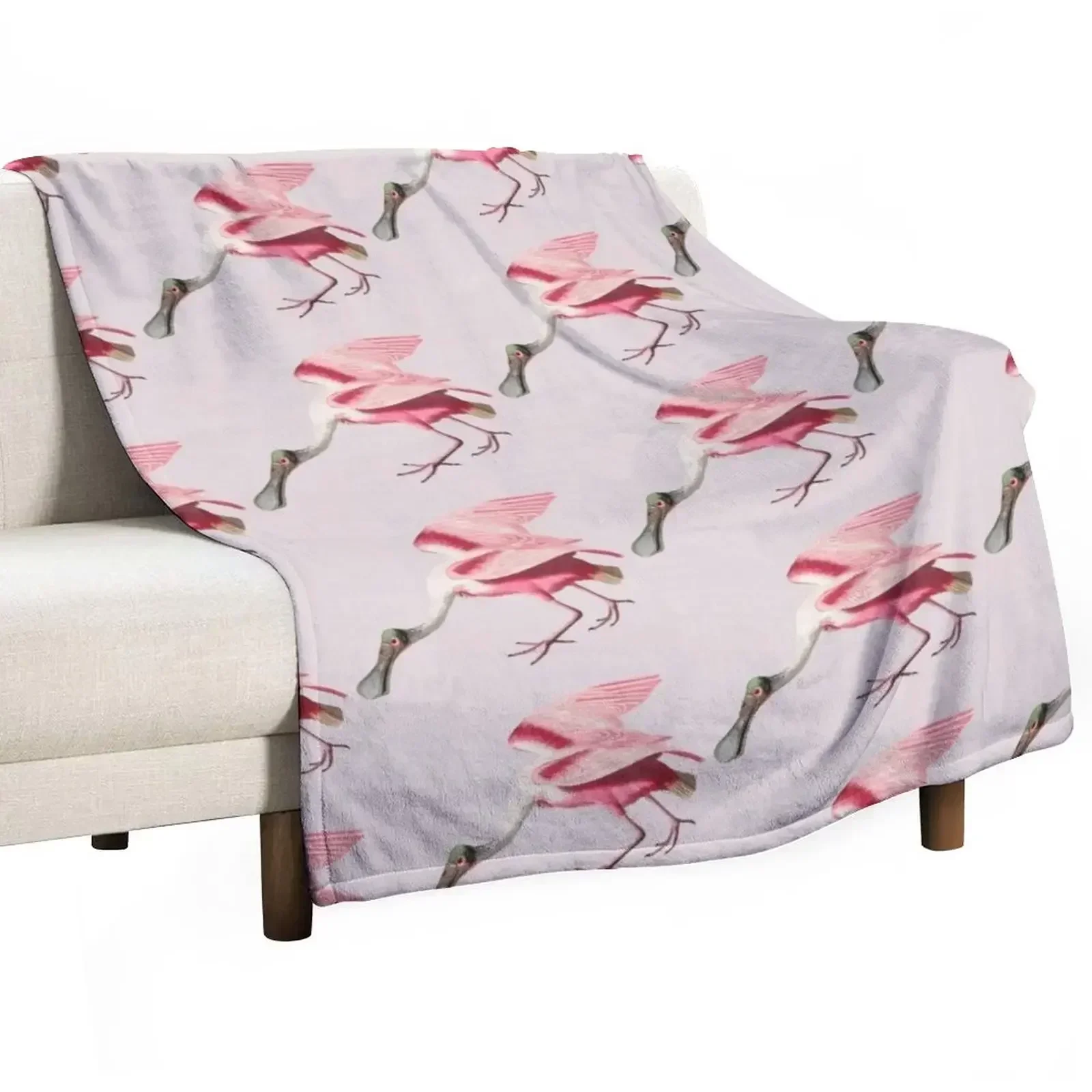

Audubon's roseate spoonbill Throw Blanket Cozy Napping Blanket Gift for Mom Dad